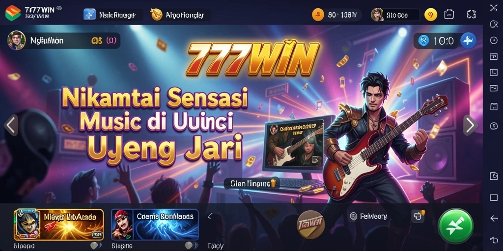 Gameplay seru 777WIN dengan tantangan musik yang interaktif.