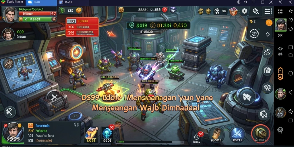 Tampilan gameplay menarik dari DS99, sebuah game Idle yang mengasyikkan.