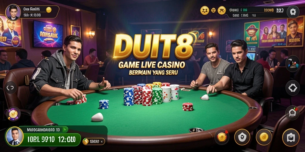 Screenshot gameplay Live Casino yang menegangkan di DUIT8.