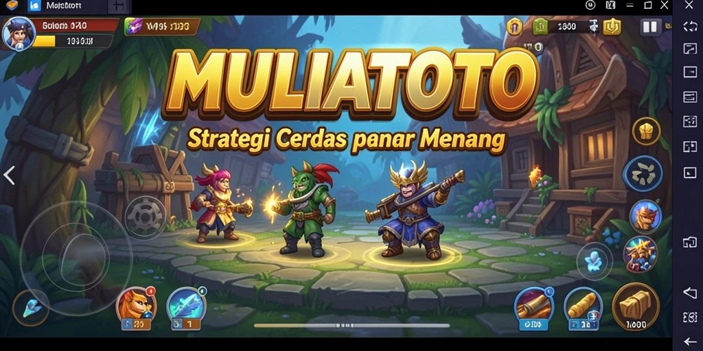 Gameplay MULIATOTO menampilkan pertarungan strategi yang mendebarkan dan interaktif.
