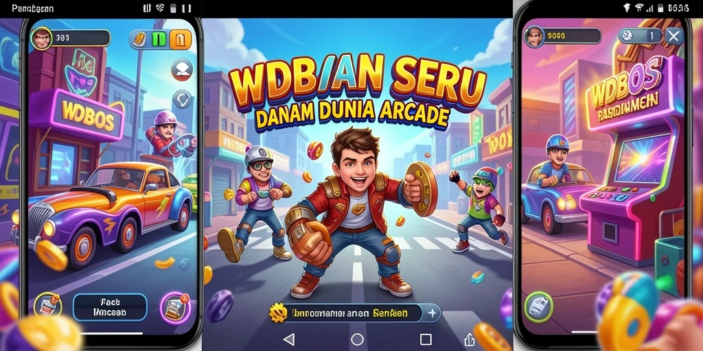 Screenshot utama WDBOS menampilkan aksi gameplay Arcade yang seru.