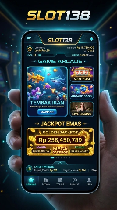 Tampilan antarmuka utama aplikasi slot138 yang intuitif.